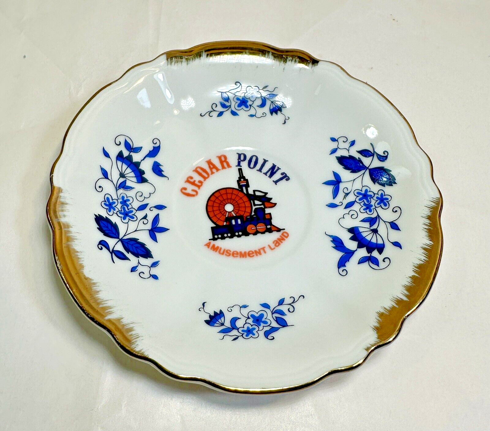 Vintage Ceramic Cedar Point Amusement Land Teacup and Saucer - Original Tags - Image 6