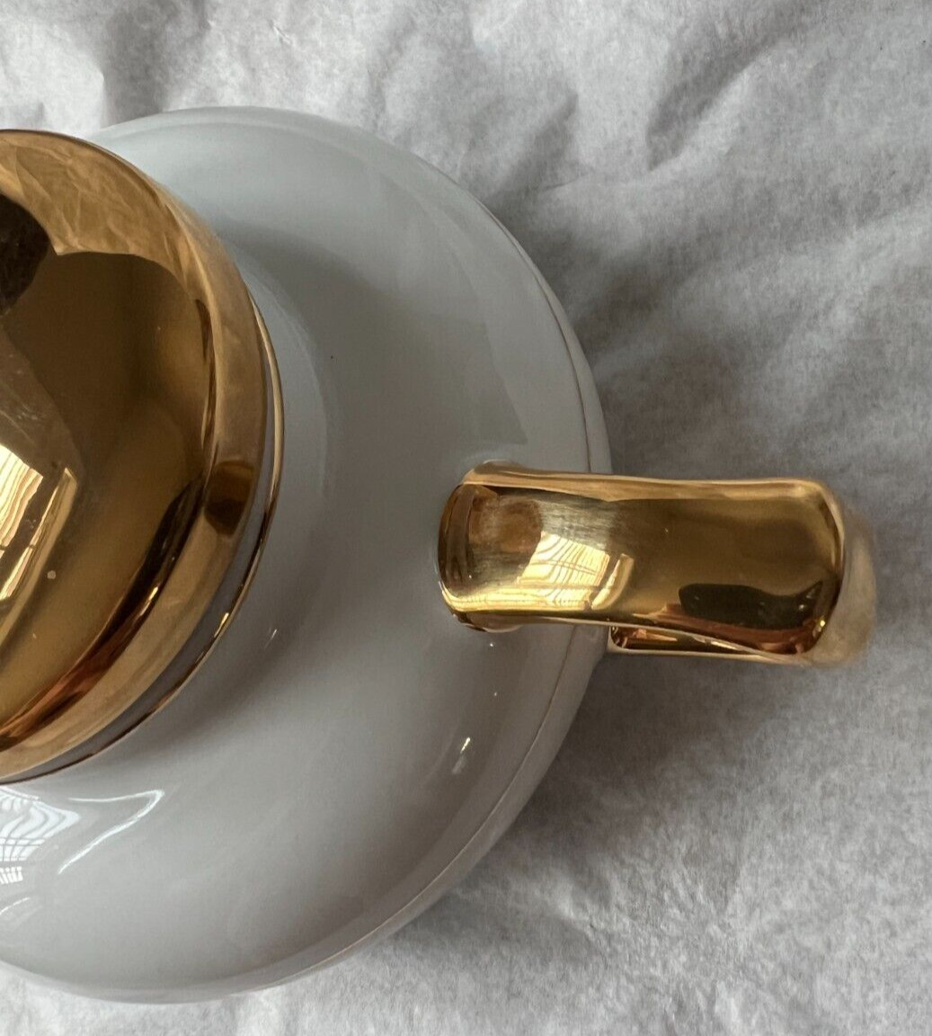 Mlesna Teapot - Gold and White - Sri Lanka Porcelain - 2 Cups - Image 10