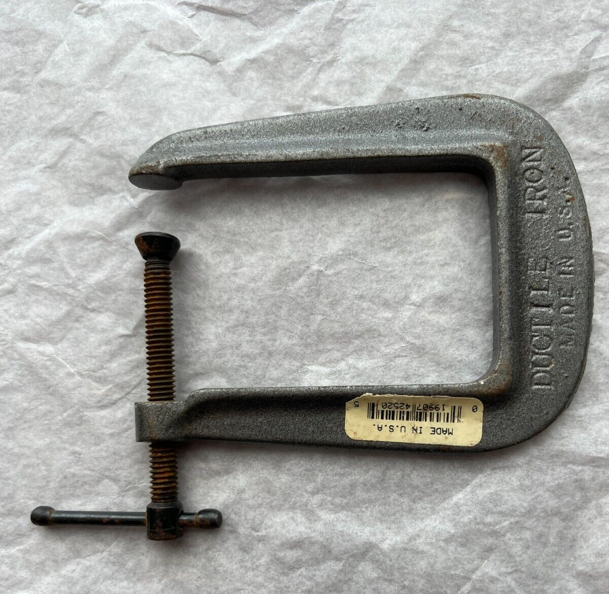 Ductile Iron C- Clamp 3 1/4" Deep 2 1/4"  #252 Made in USA