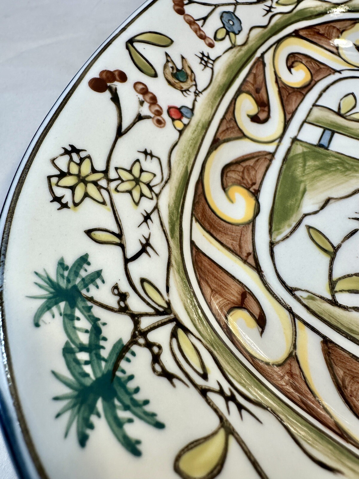 Temptations by Tara Birds Palms Ovenware 14” X 9.5” Serving Tray / Platter MINT - Image 4