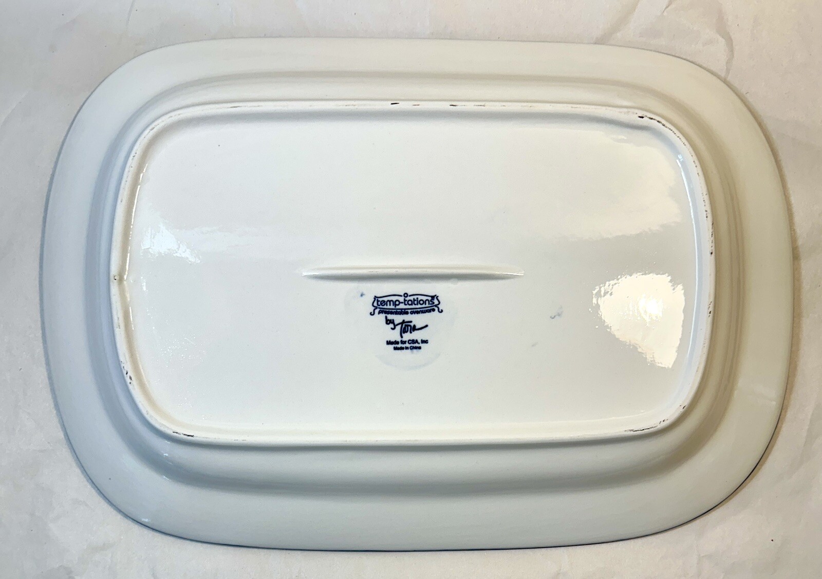 Temptations by Tara Birds Palms Ovenware 17” X 11.5” Serving Tray / Platter MINT - Image 5