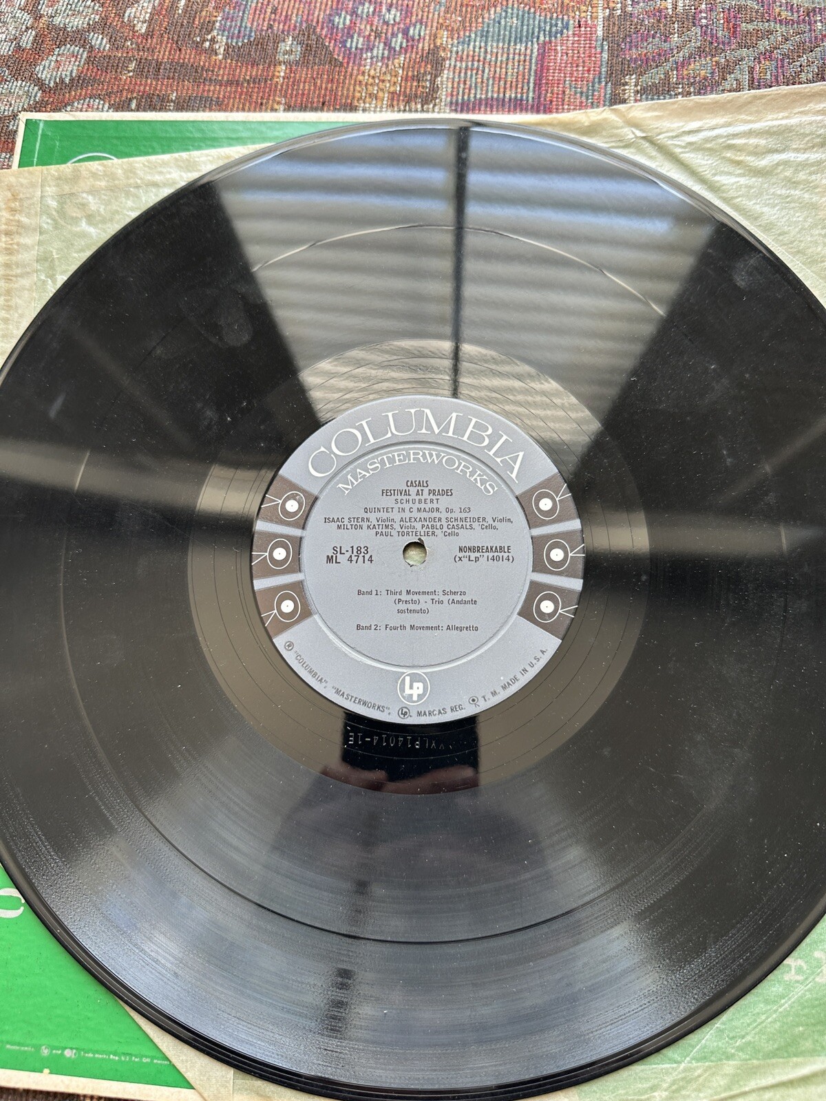 Schubert Quintet In C Major Op 163 - Casals Festival ML 4714 - Six Eye - Image 1