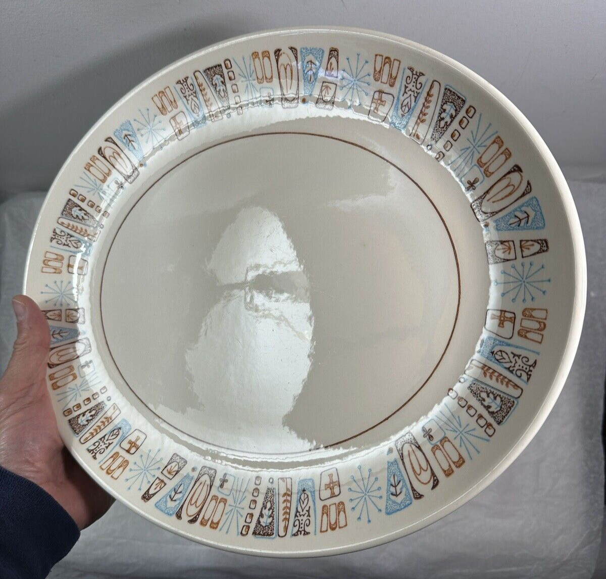 Taylor Smith Taylorstone Moderne Atomic Platter - 13 1/2" by 11"