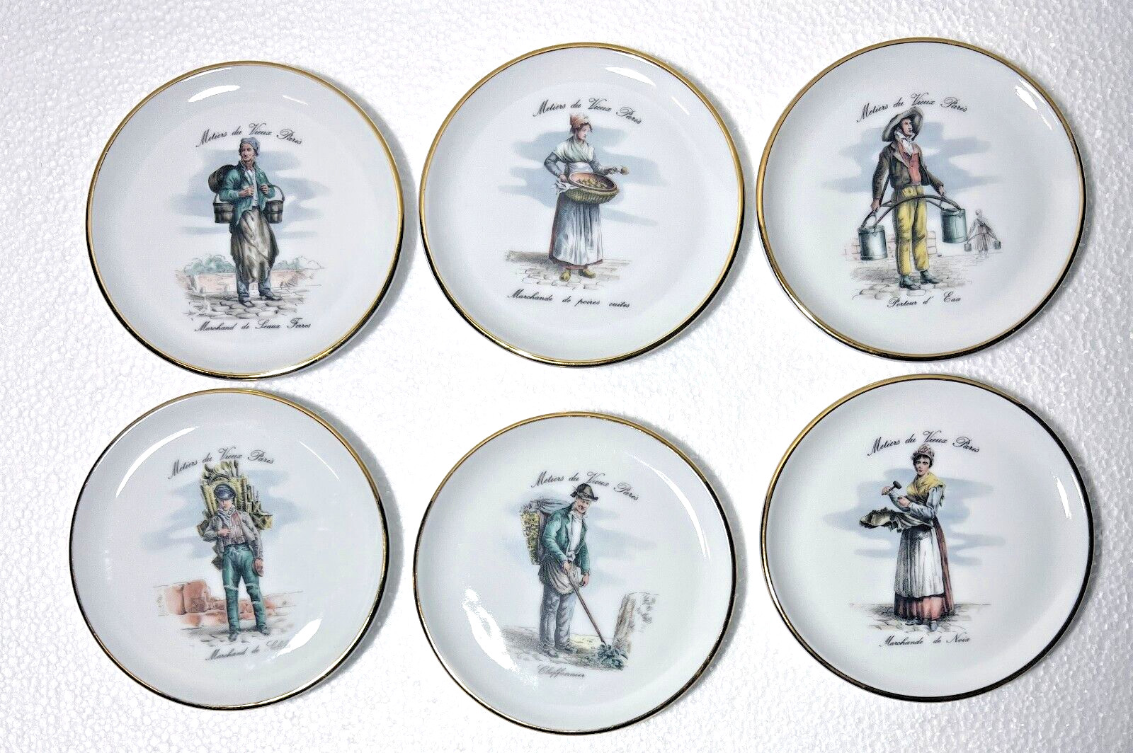 Vintage Bavaria Miniature Plates - Metiers du Vieux Paris / Trades of Old Paris