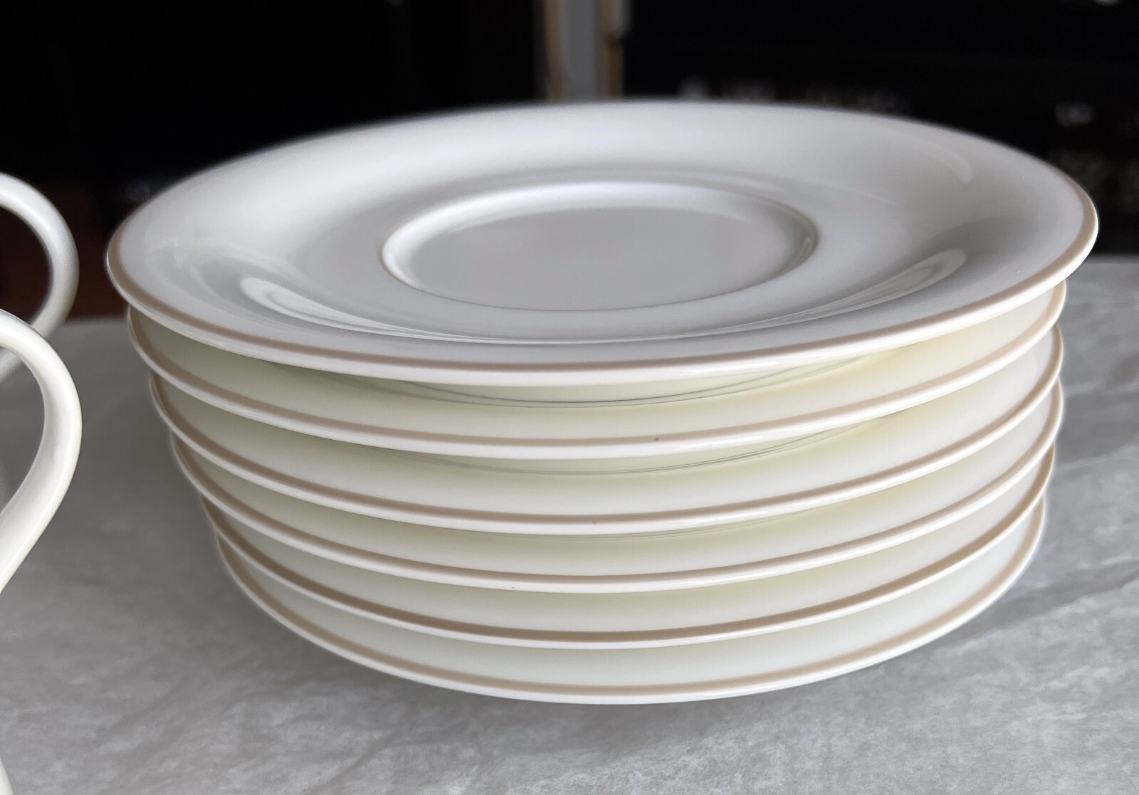 Six Corning Carmel Cups & Saucers - Pristine - Image 2