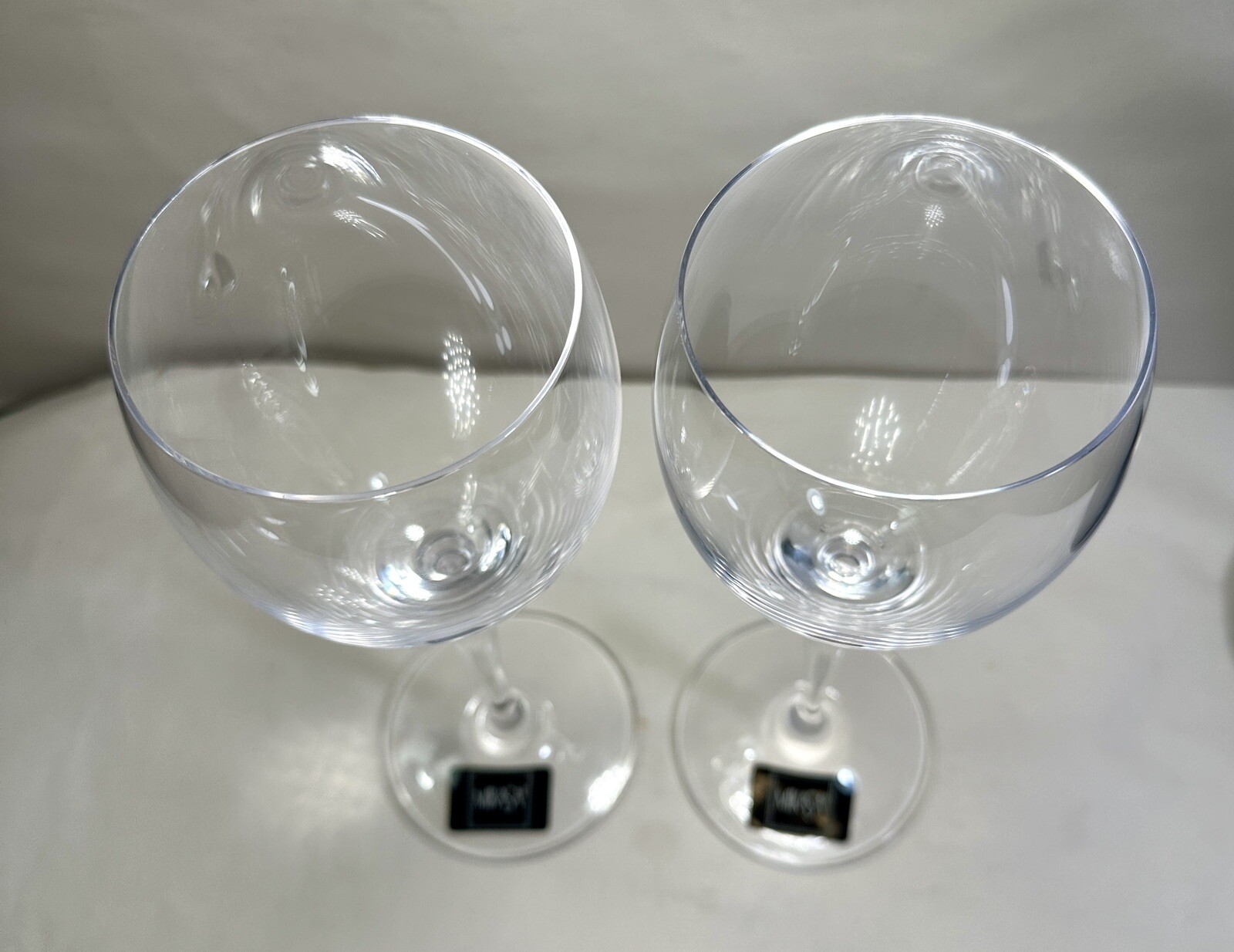 Two (2) Mikasa Venezia Crystal Water Goblets - 9 1/8" - Sticker on Base - Unused - Image 2