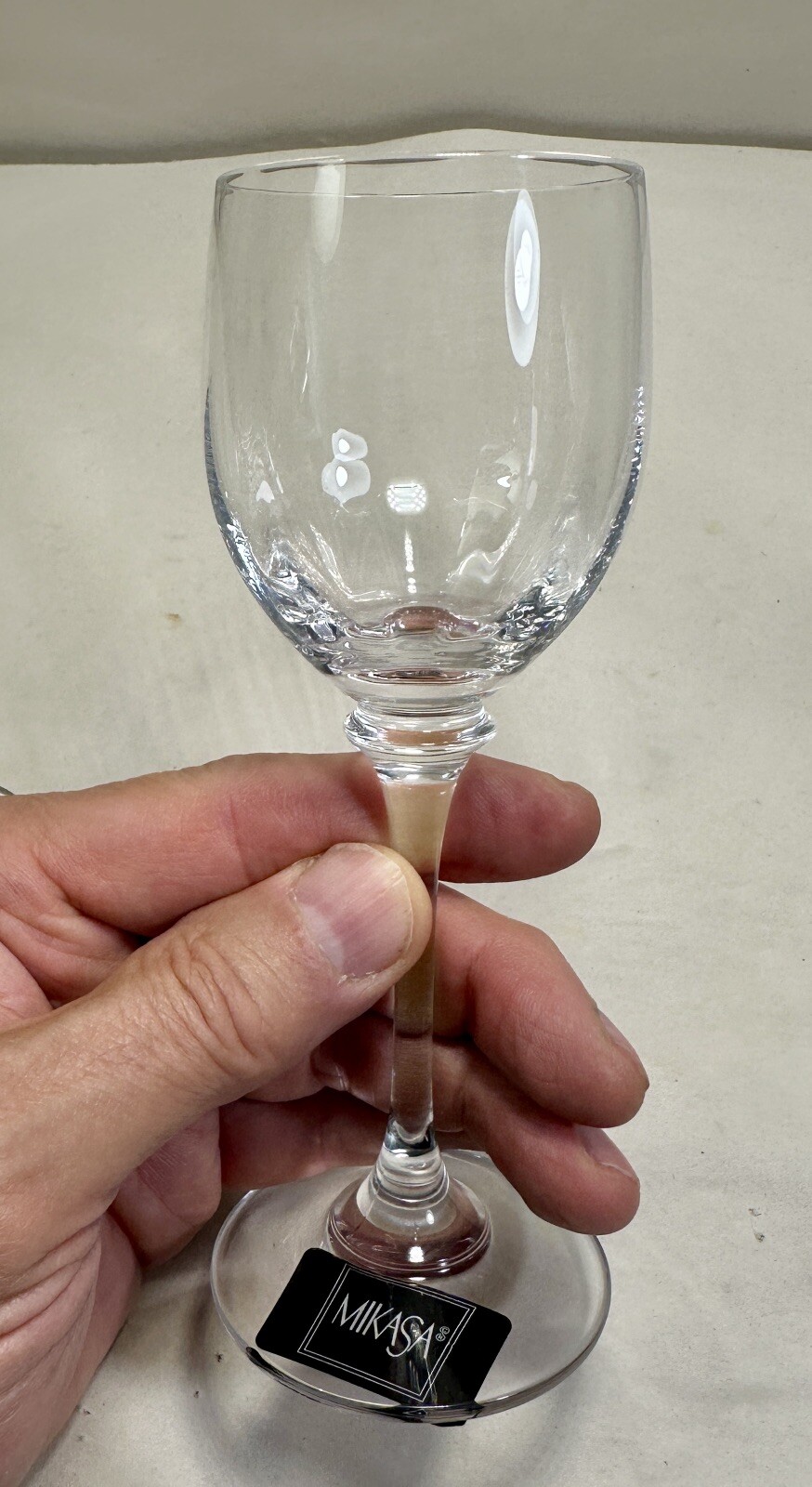 Two Mikasa Crystal Stephanie Cordial Glasses - Austria - 6” - Stickers on Base - Image 2