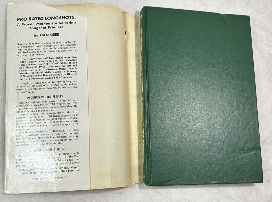Dan Geer - Pro Rated Longshots - 1975 1st Ed. - Horse Race Betting - Vintage - Image 1