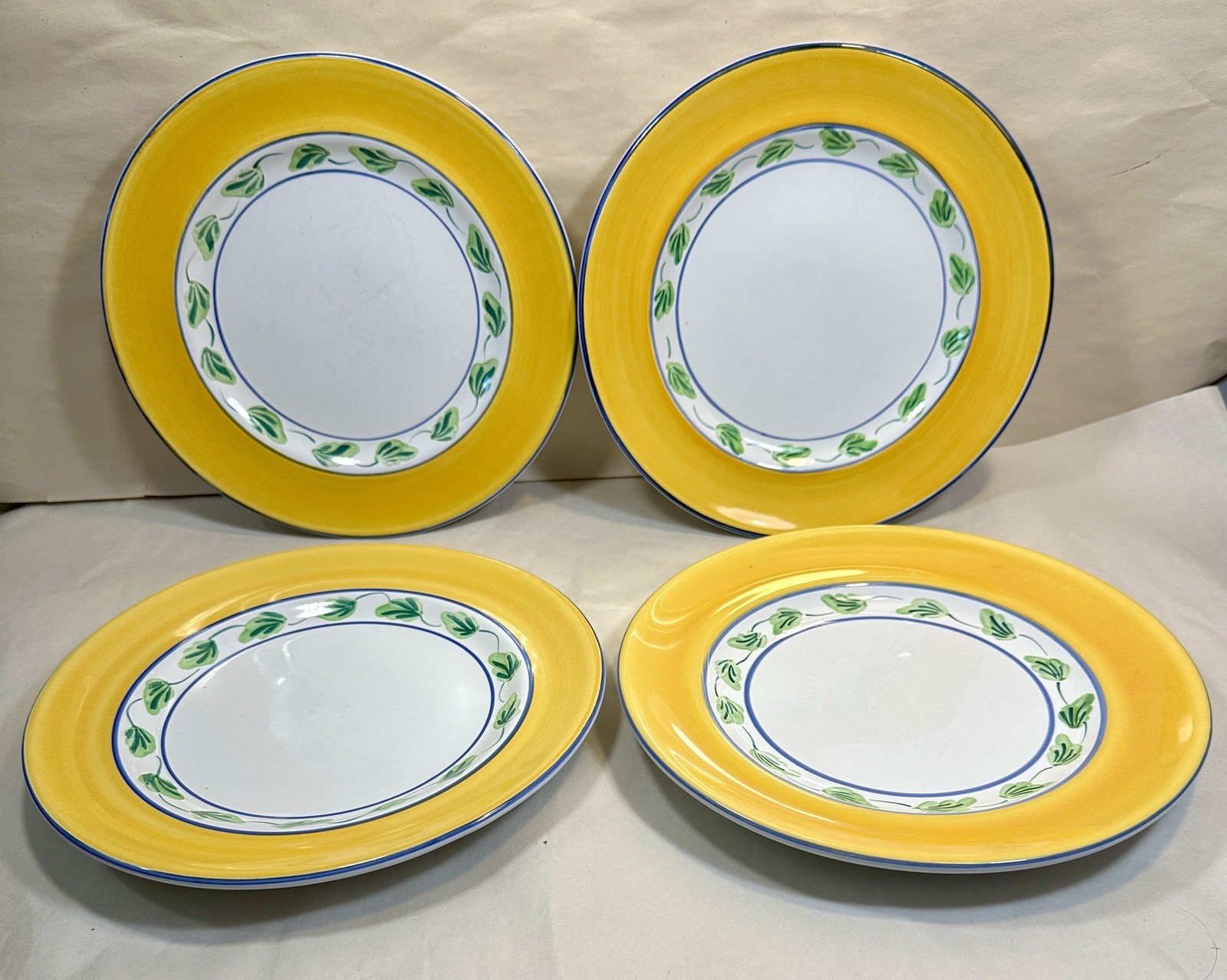 Set Of 4 Herend Village Pottery Salad Plates — Elizabeth Barrett Roache