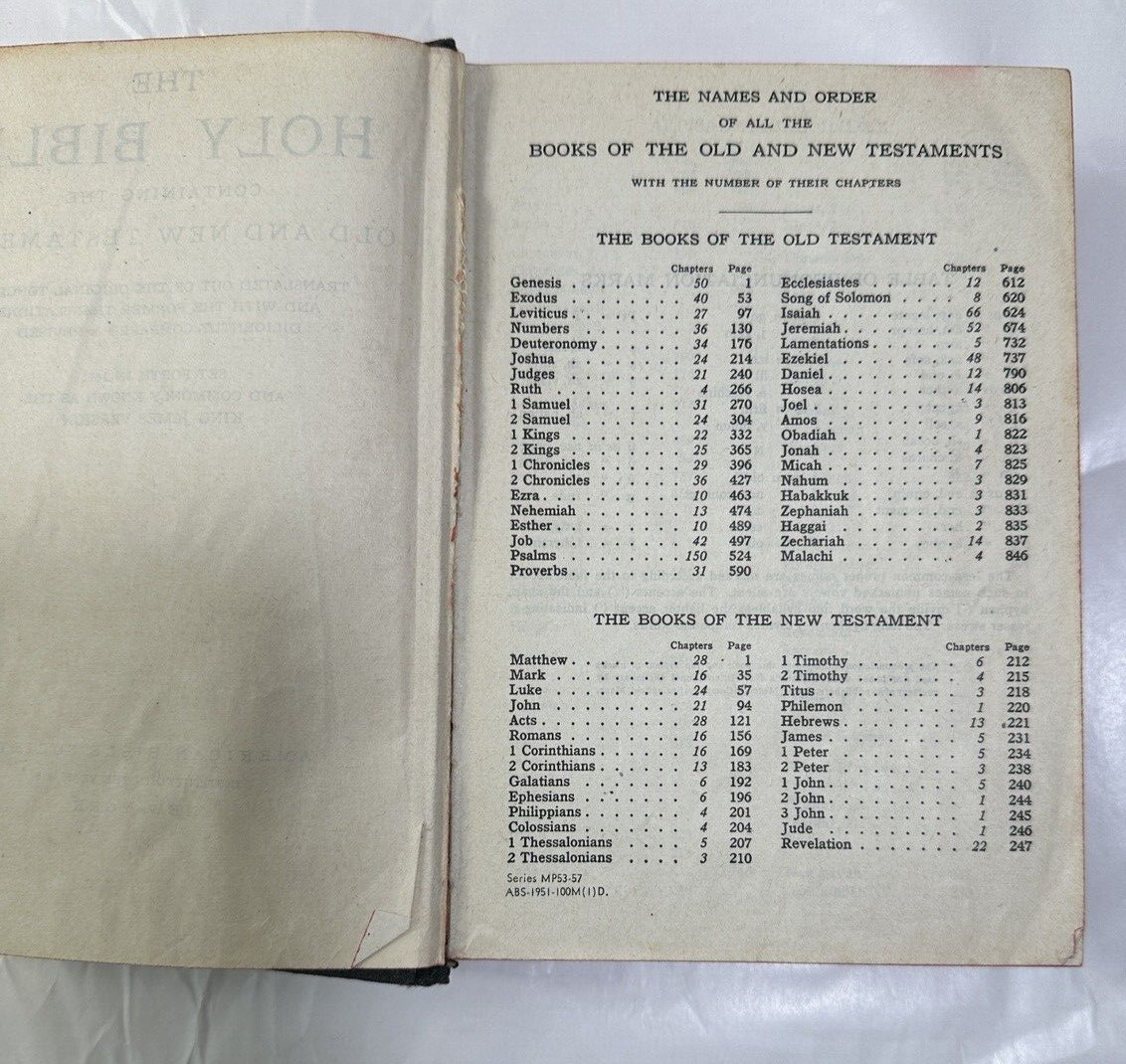 1951 Old and New Testaments - American Bible Society - Image 3