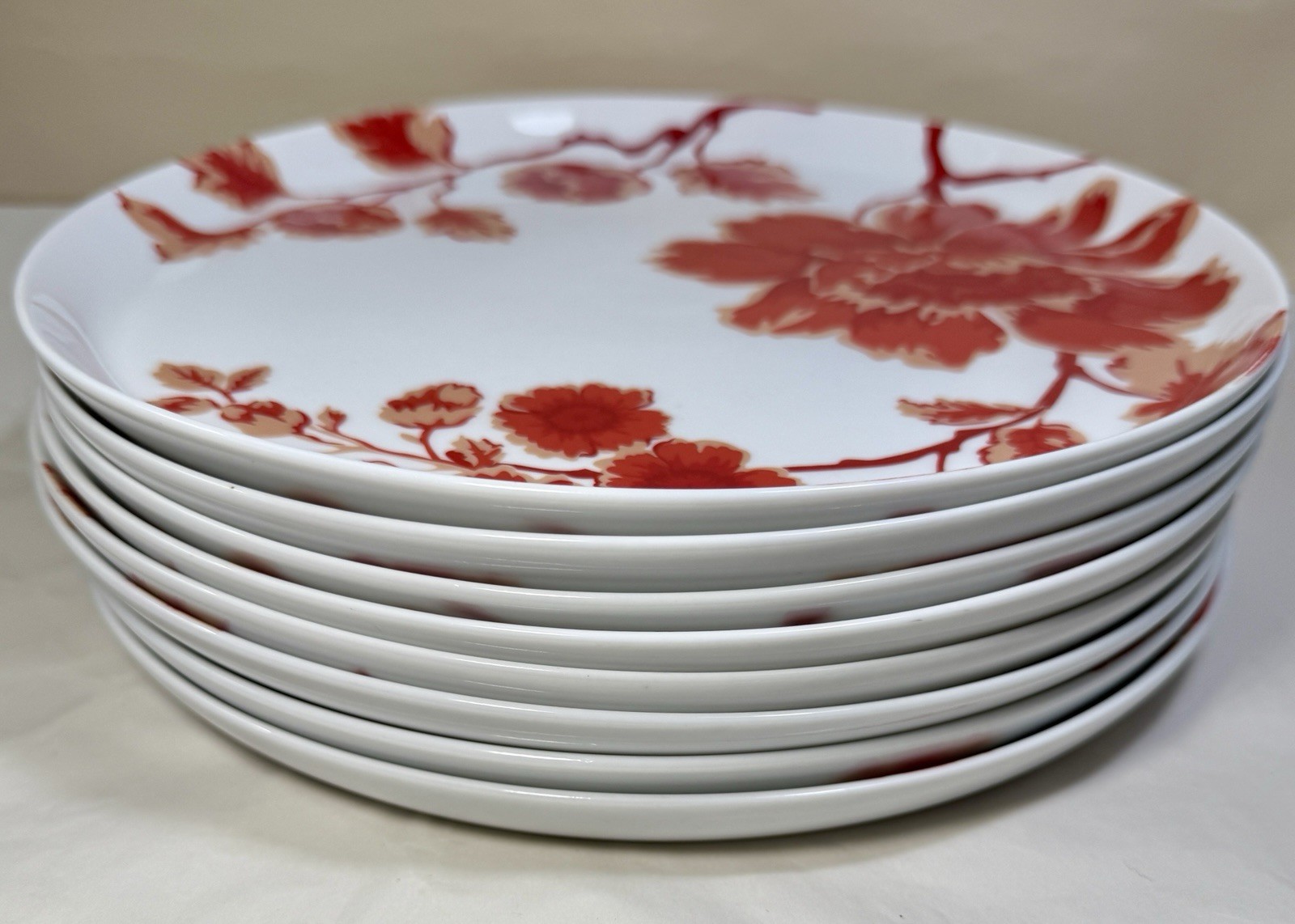 One Home Carmine Blossom Dinner Plate - 10-1/2" - Lightly Used, EUC - Image 5