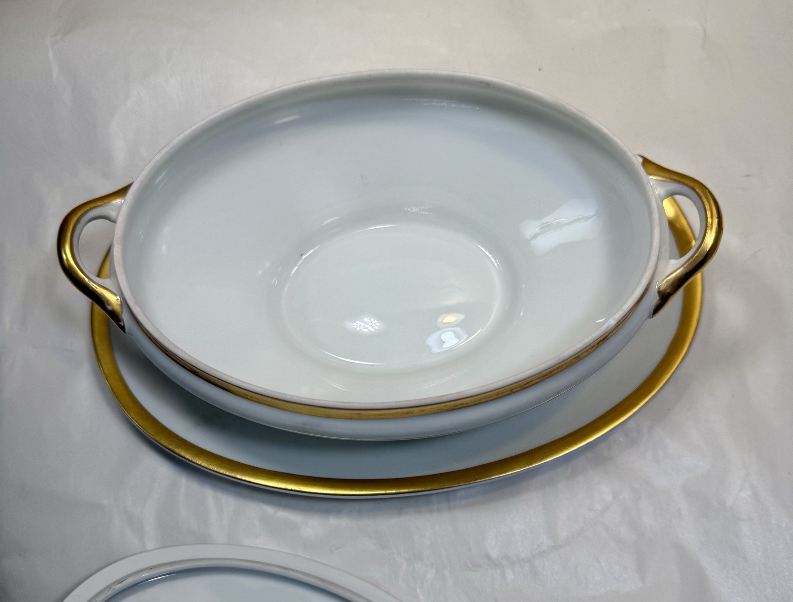 Antique Dulin & Martin Co. Porcelain Lidded Dish / Gravy Boat - GDA Limoges - Image 4