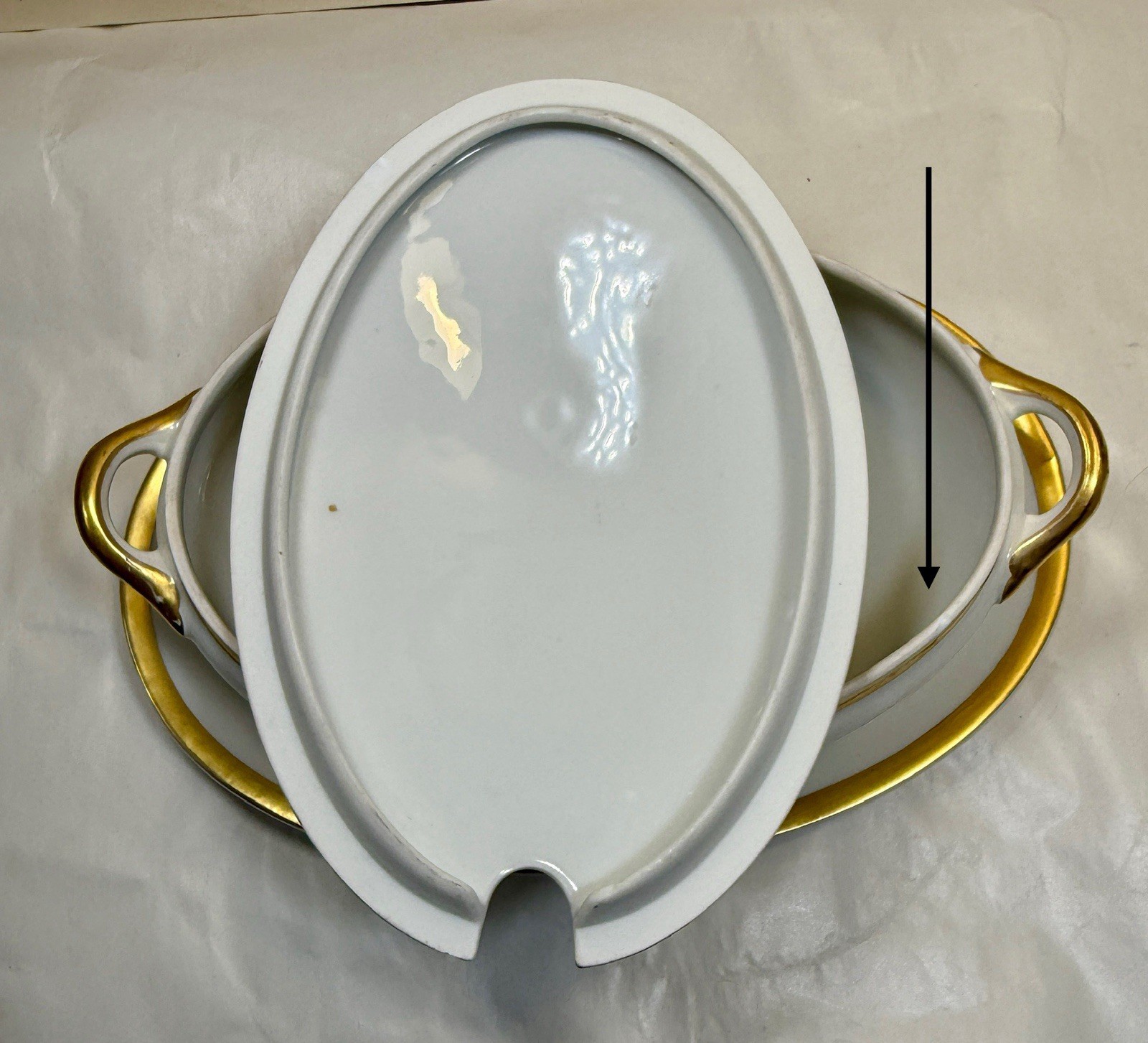 Antique Dulin & Martin Co. Porcelain Lidded Dish / Gravy Boat - GDA Limoges - Image 6