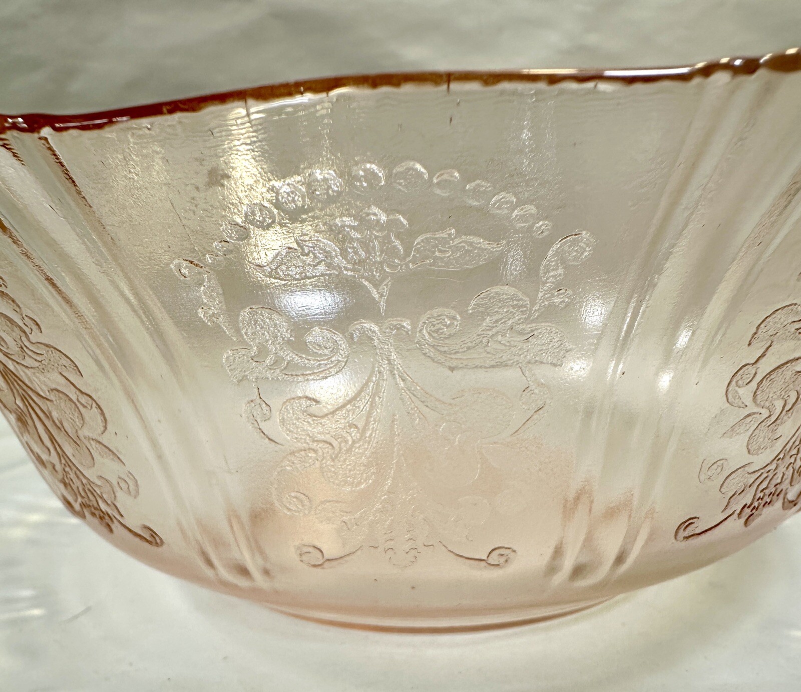 American Sweetheart Pink Depression Glass Berry Bowl Set 6 Pieces - Image 6