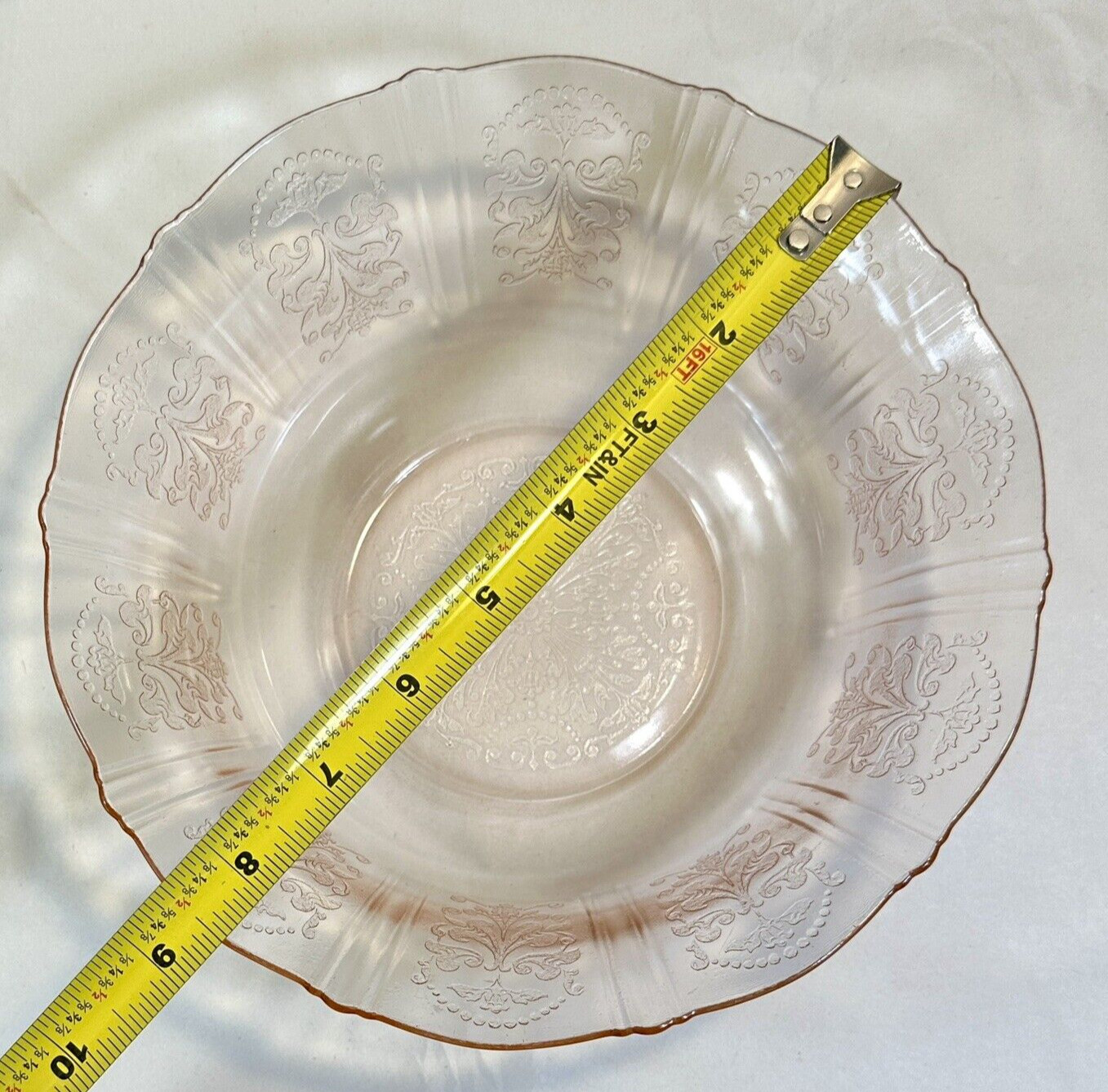 American Sweetheart Pink Depression Glass Berry Bowl Set 6 Pieces - Image 7