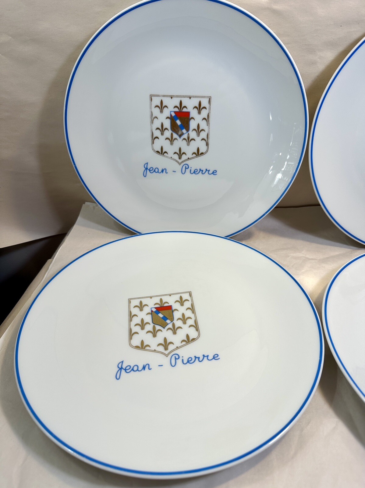 Set of 4 Porcelaine Lafarge Limoges France Jean-Pierre 10.5” Dinner Plates - Image 4