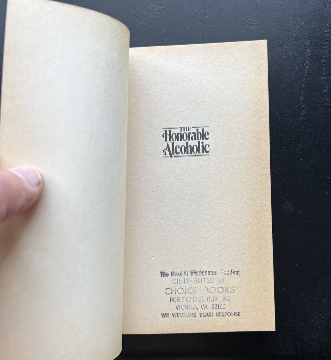 THE HONORABLE ALCOHOLIC By Harold E. Hughes - Jeremy Books, 1979 - Image 1