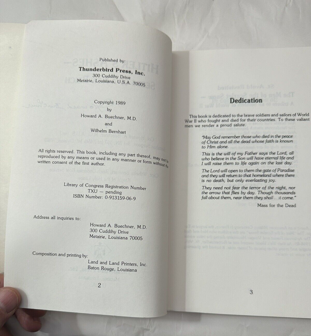 Hitler's Ashes: Seeds of a new Reich - Howard Buechner - Signed by the Author - Image 3