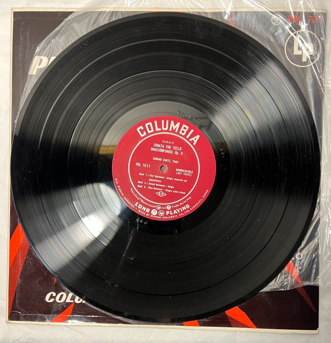 EDMUND KURTZ cello - PROKOFIEV & KODALY Sonatas w/ Balsam - COLUMBIA PRL 7011 - Image 4