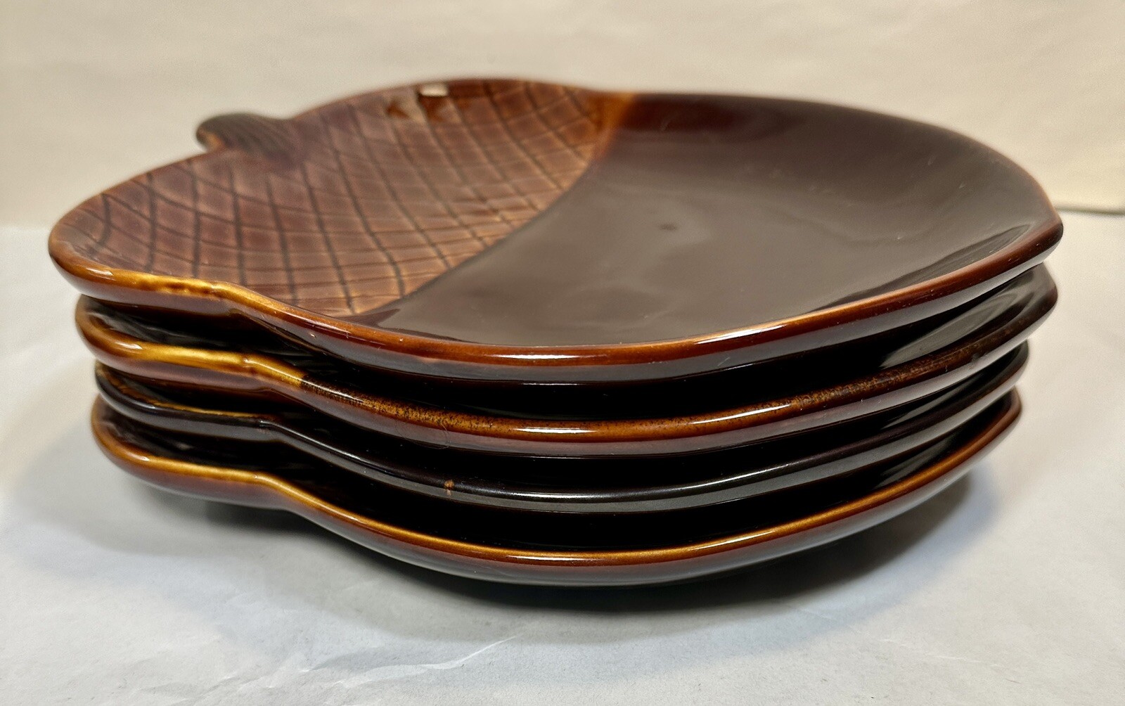 Set of 4 Better Homes and Gardens Acorn Salad Plates - Heritage Collection - EUC - Image 5