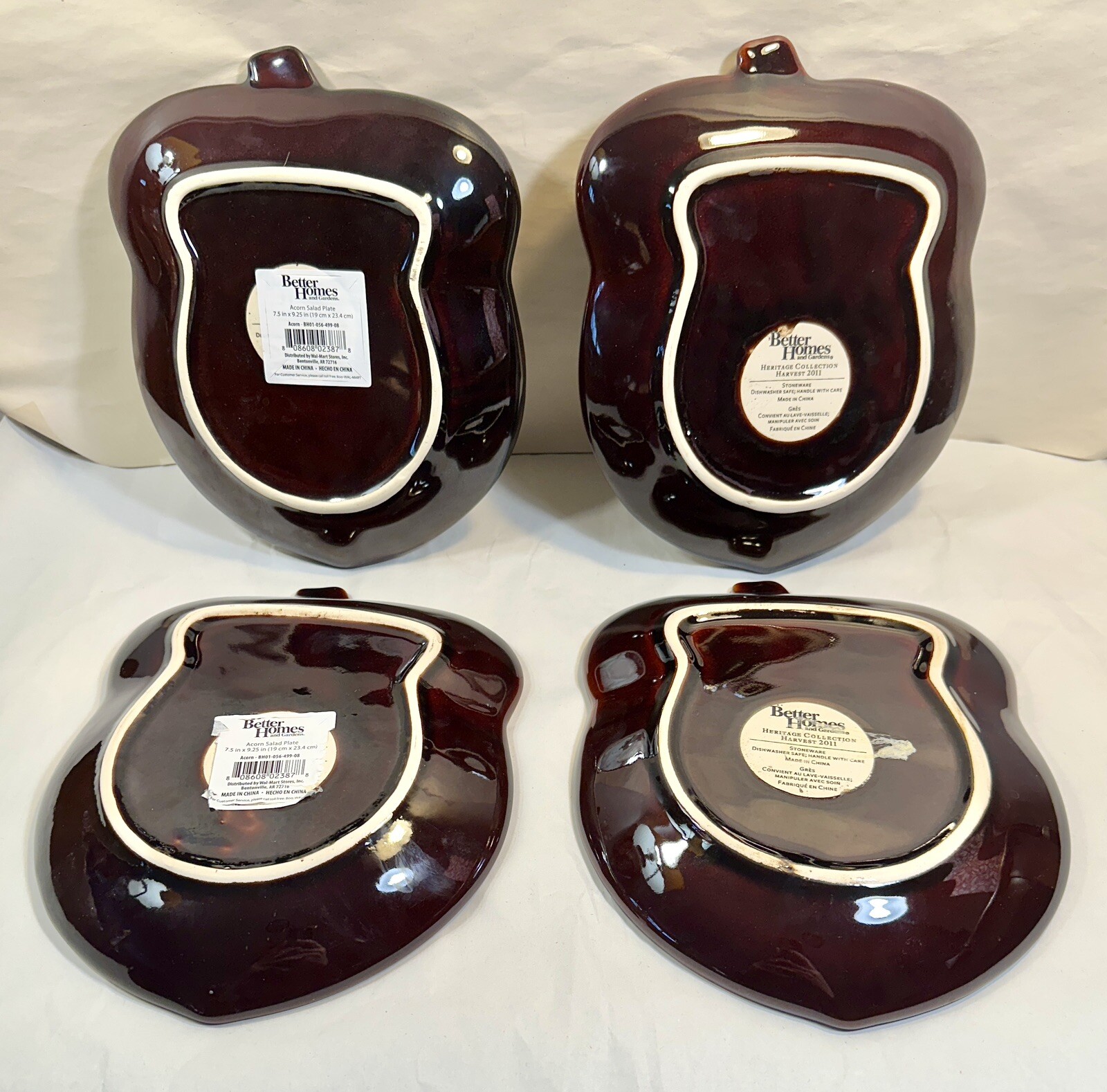 Set of 4 Better Homes and Gardens Acorn Salad Plates - Heritage Collection - EUC - Image 7