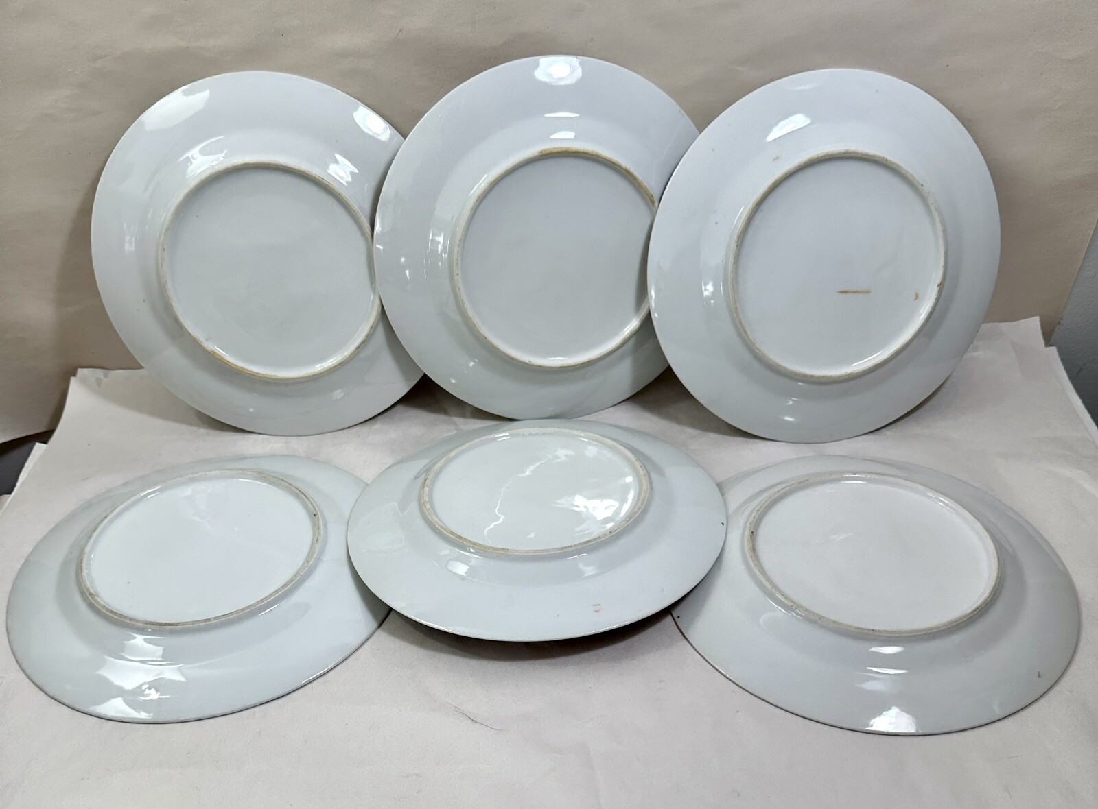 Six (6) Satsuma Japanese Moriage Goddess Kanna & 4 Immortals Plates - 7-1/8" - Image 5