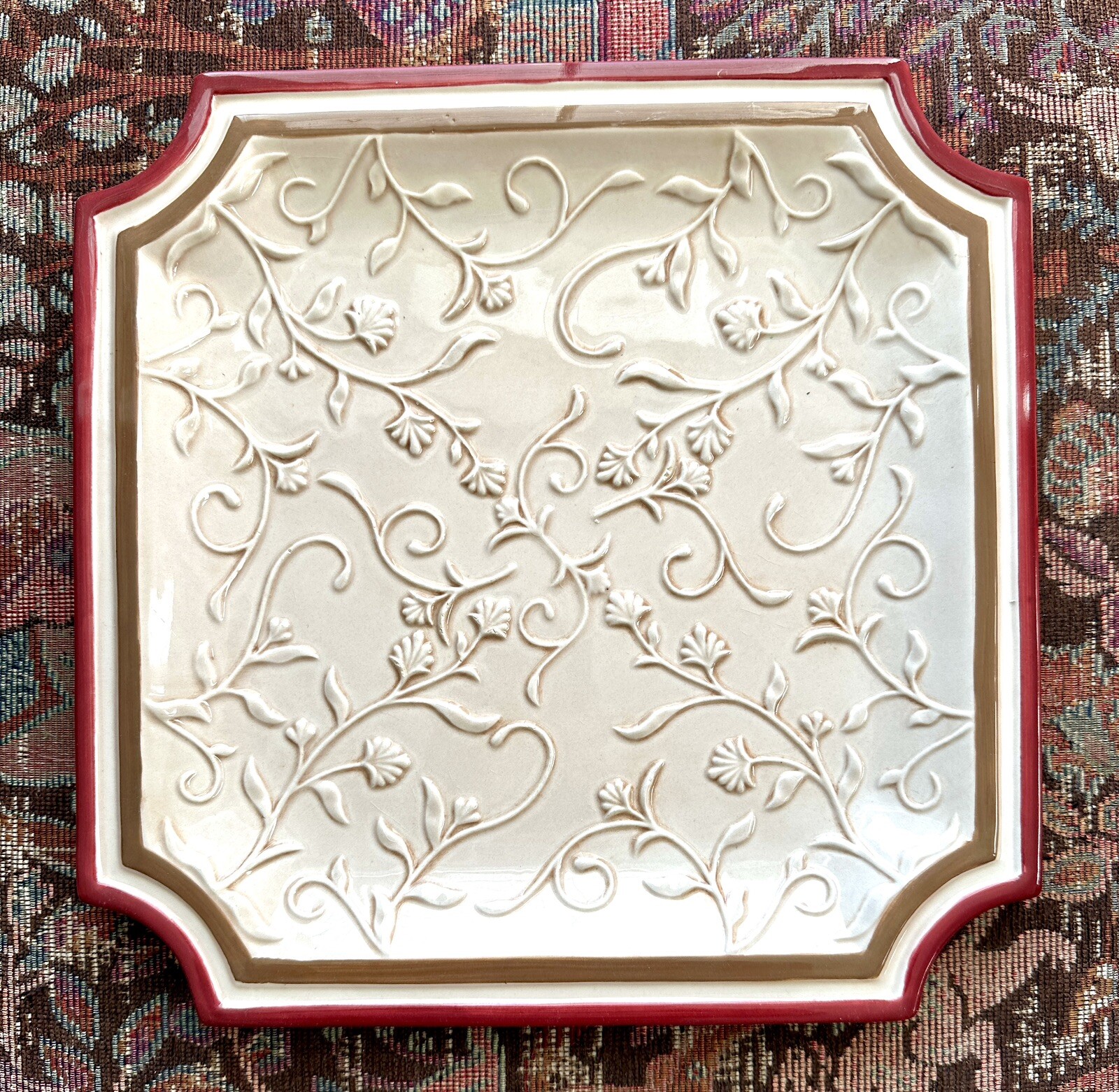 Two Square MWW Market Dinner Plates -- 11" -- Unboxed, Unused - Image 3