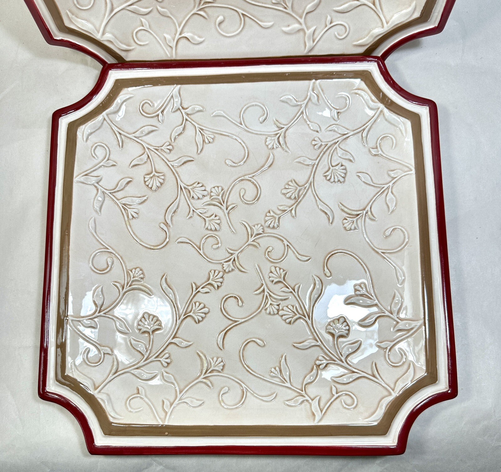 Two Square MWW Market Dinner Plates -- 11" -- Unboxed, Unused - Image 4