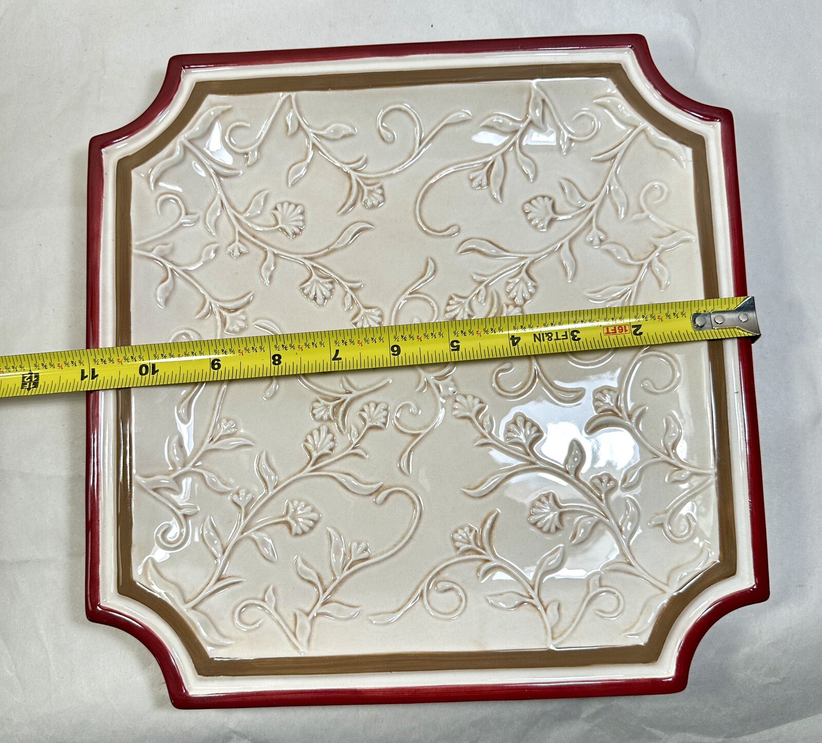 Two Square MWW Market Dinner Plates -- 11" -- Unboxed, Unused - Image 5