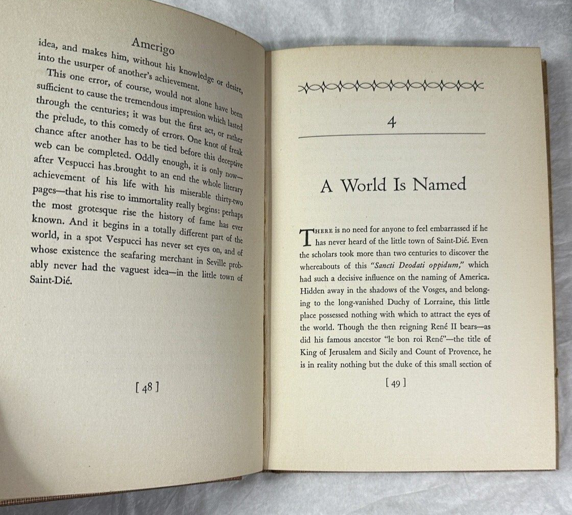 Stefan Zweig AMERIGO A Comedy of Errors in History 1st Edition 1st Printing 1942 - Image 11