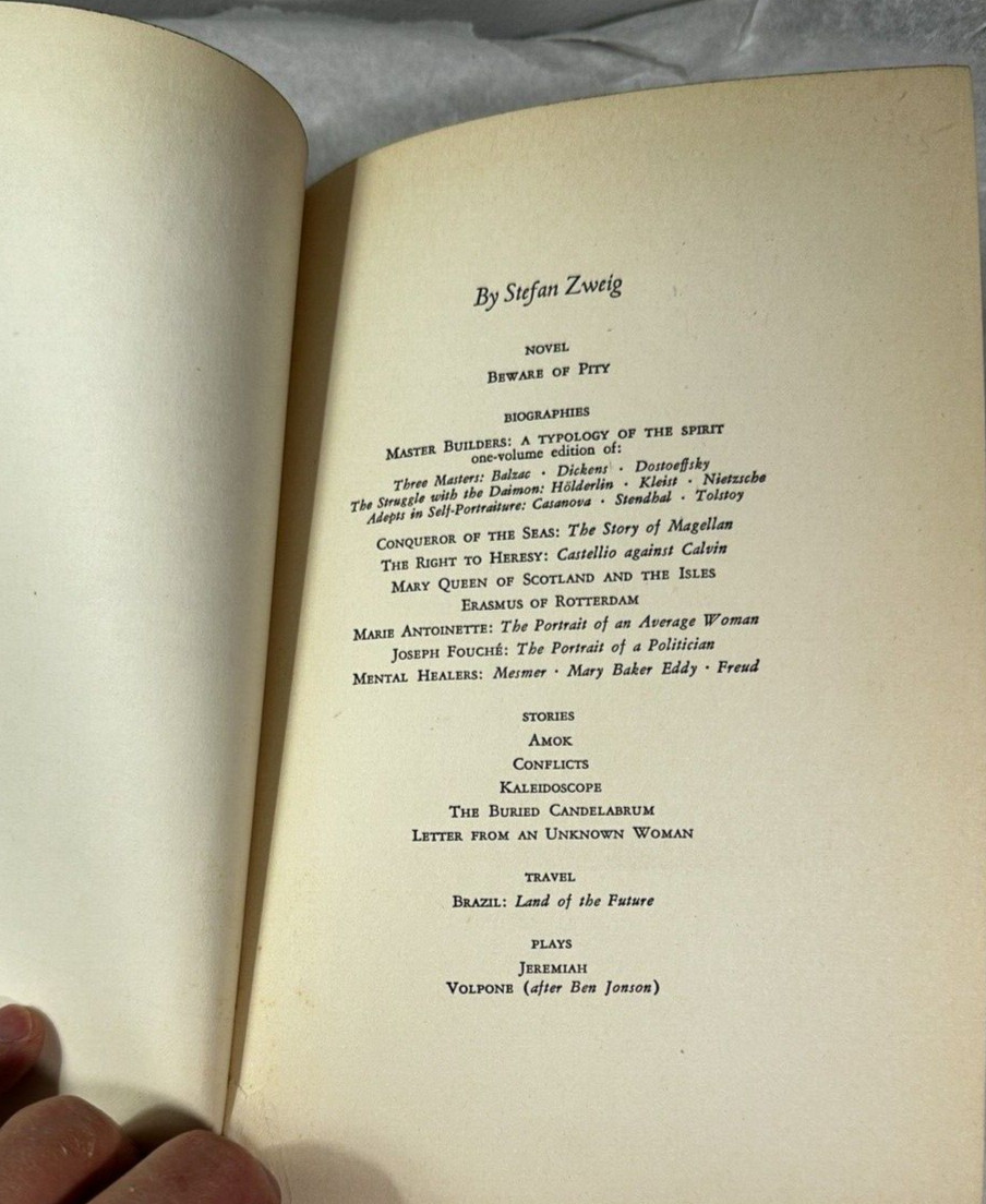 Stefan Zweig AMERIGO A Comedy of Errors in History 1st Edition 1st Printing 1942 - Image 3