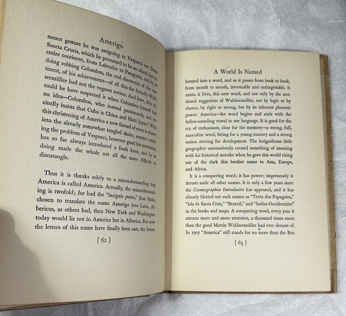 Stefan Zweig AMERIGO A Comedy of Errors in History 1st Edition 1st Printing 1942 - Image 10