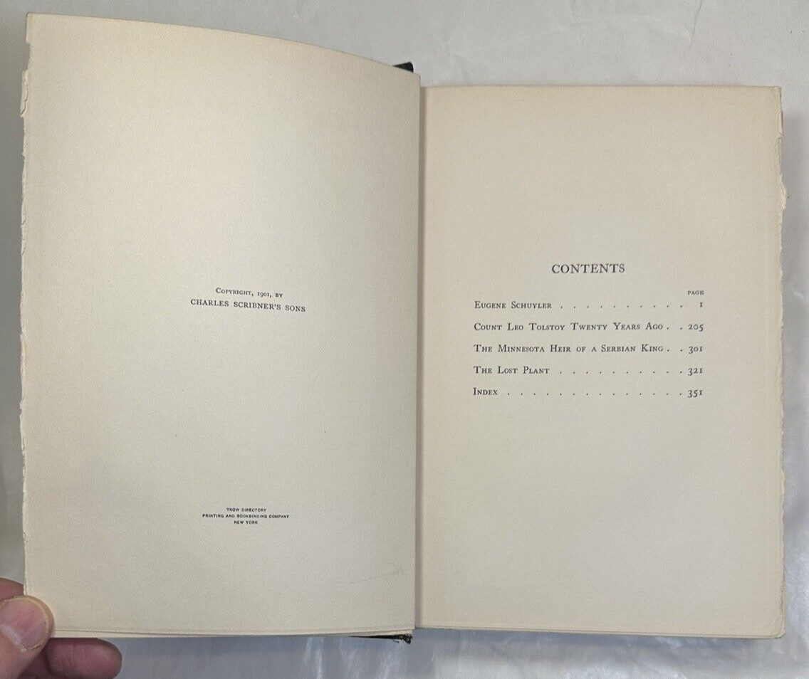 Eugene Schuyler: Selected Essays With A Memoir by Evelyn Schuyler Schaeffer 1901 - Image 4