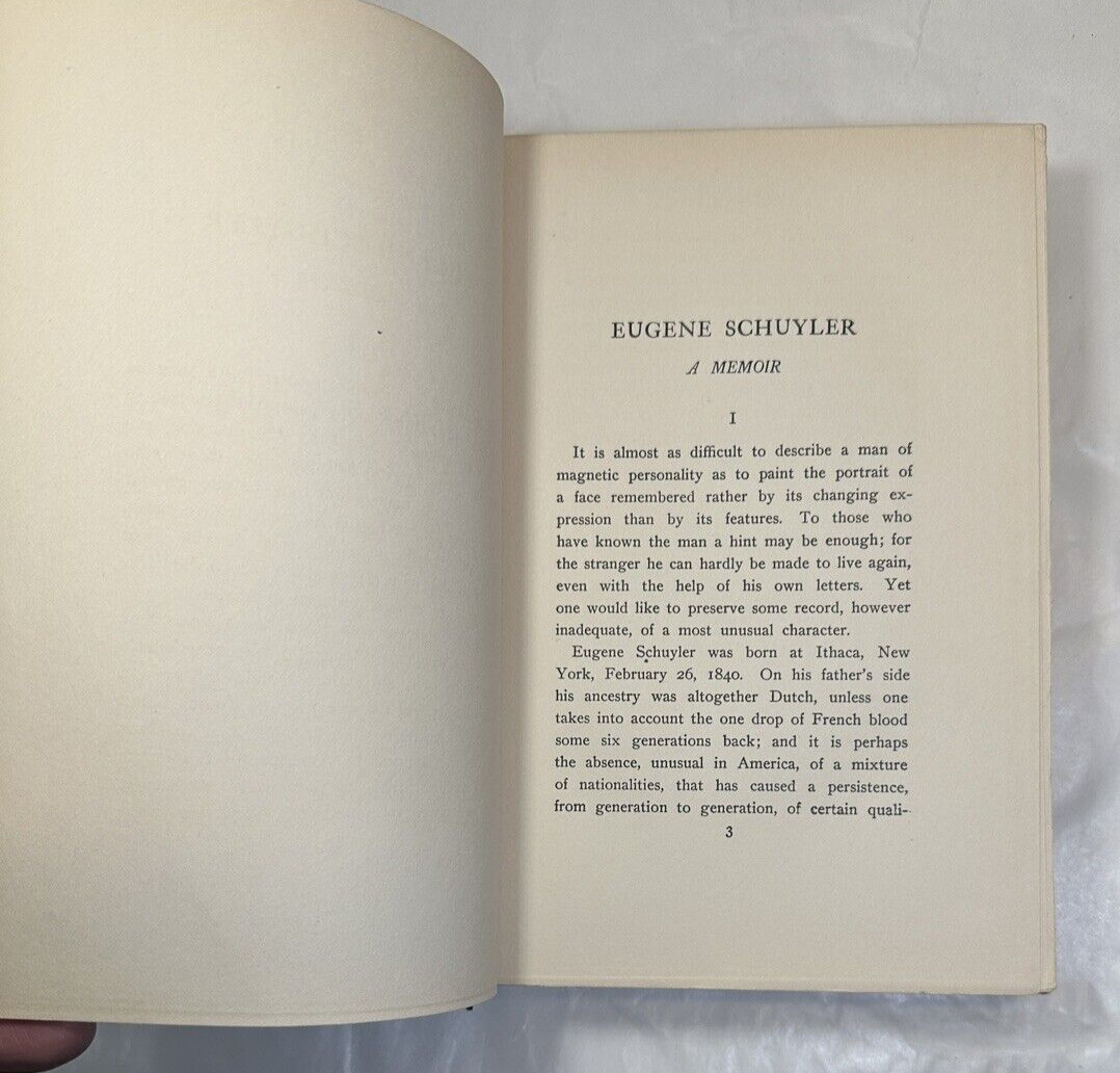 Eugene Schuyler: Selected Essays With A Memoir by Evelyn Schuyler Schaeffer 1901 - Image 5
