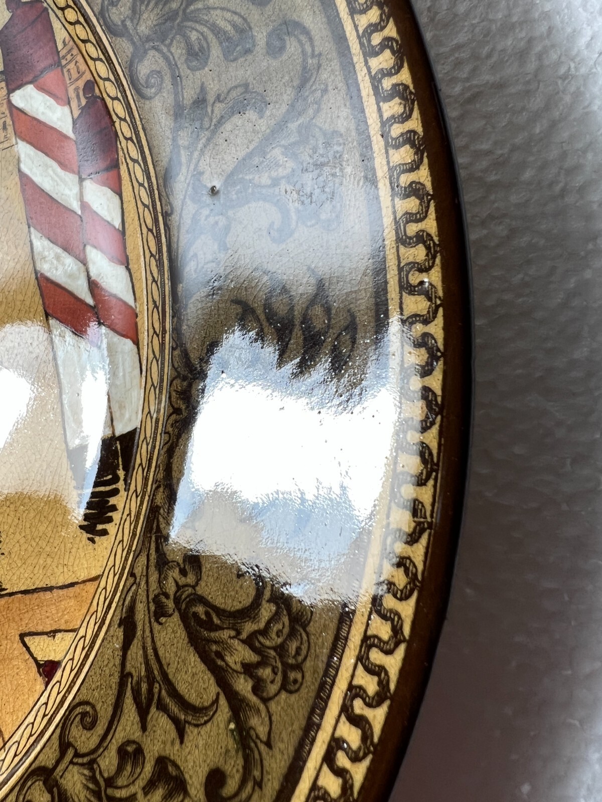 Antique Royal Doulton Venice Gondolier Plate - 10 1/4" - Manufactured 1908 - Image 5