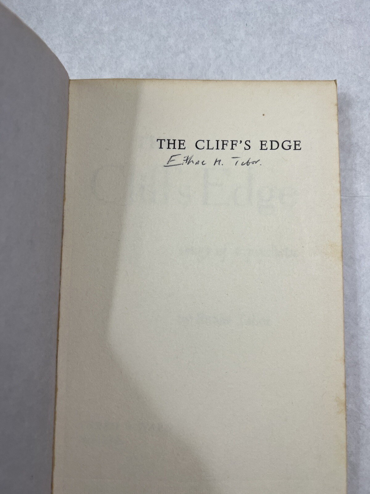 The Cliff's Edge: Songs of a Psychotic - Eithne Tabor - Paperback, 1959 - Signed - Image 1