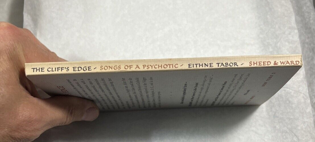 The Cliff's Edge: Songs of a Psychotic - Eithne Tabor - Paperback, 1959 - Signed - Image 3