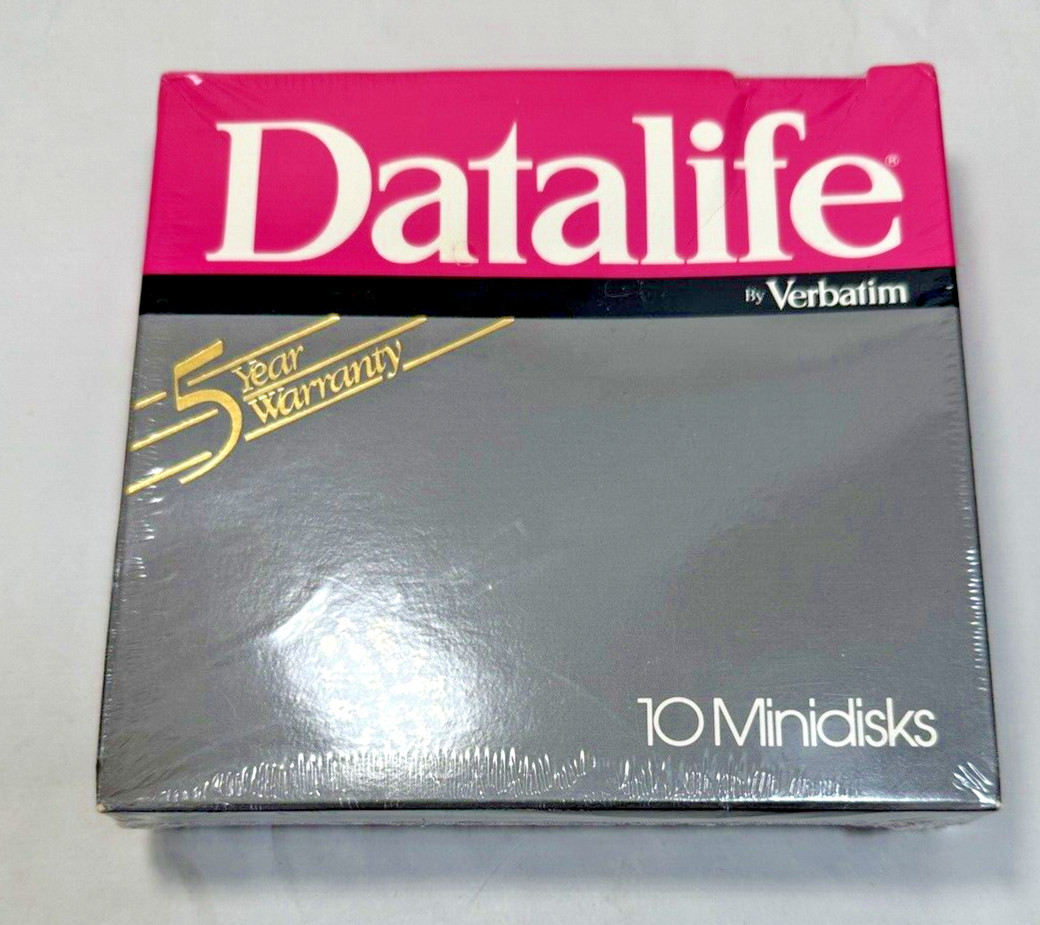 Verbatim DataLife - Minidisks, MD 550-01, Vintage Sealed Box - 10 Count - Image 5