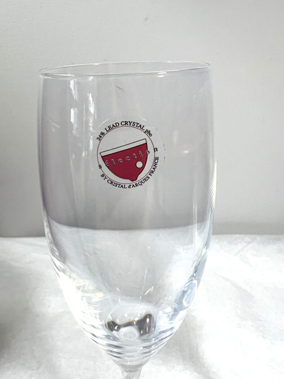 Vintage Pair of Wittnauer Lead Crystal Champagne Flutes - Switzerland - 10" - Image 3