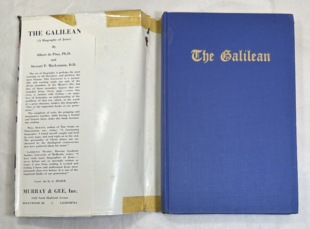 The Galilean A Life Of Jesus - Albert De Pina, Stewart Maclennan - 1945 1st Ed. - Image 1