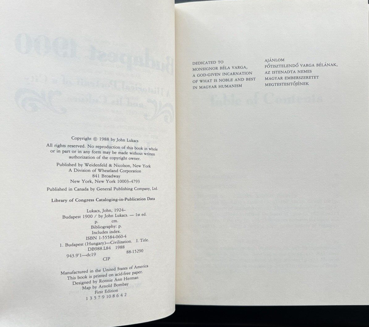 John Lukacs BUDAPEST 1900 A Historical Portrait of a City and its Culture 1st Ed - Image 2