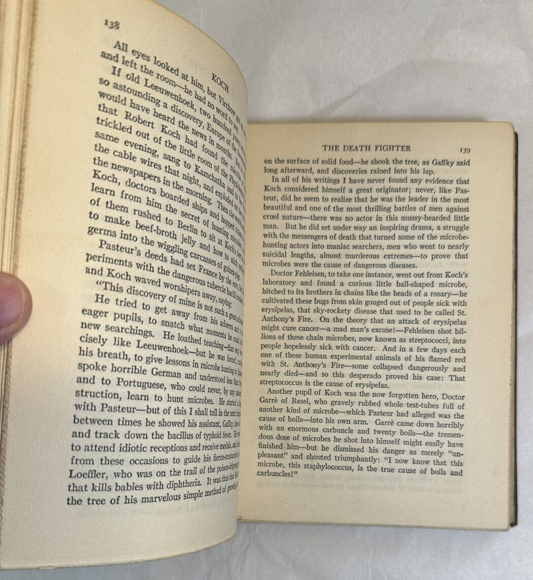 Microbe Hunters by Paul De Kruif - 1926 HC - Blue Ribbon Books - Image 6