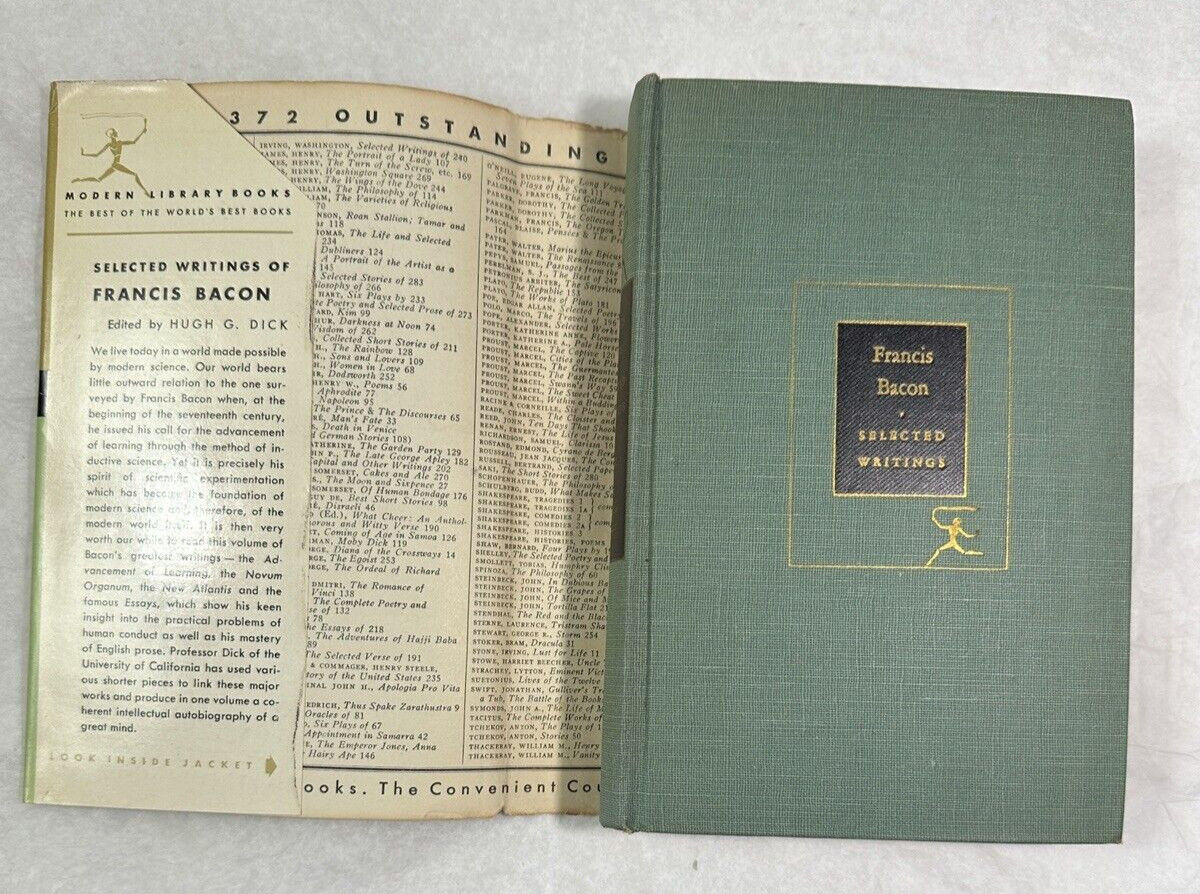 Francis Bacon Selected Writings Complete Essays - A Modern Library Book #256 - Image 1