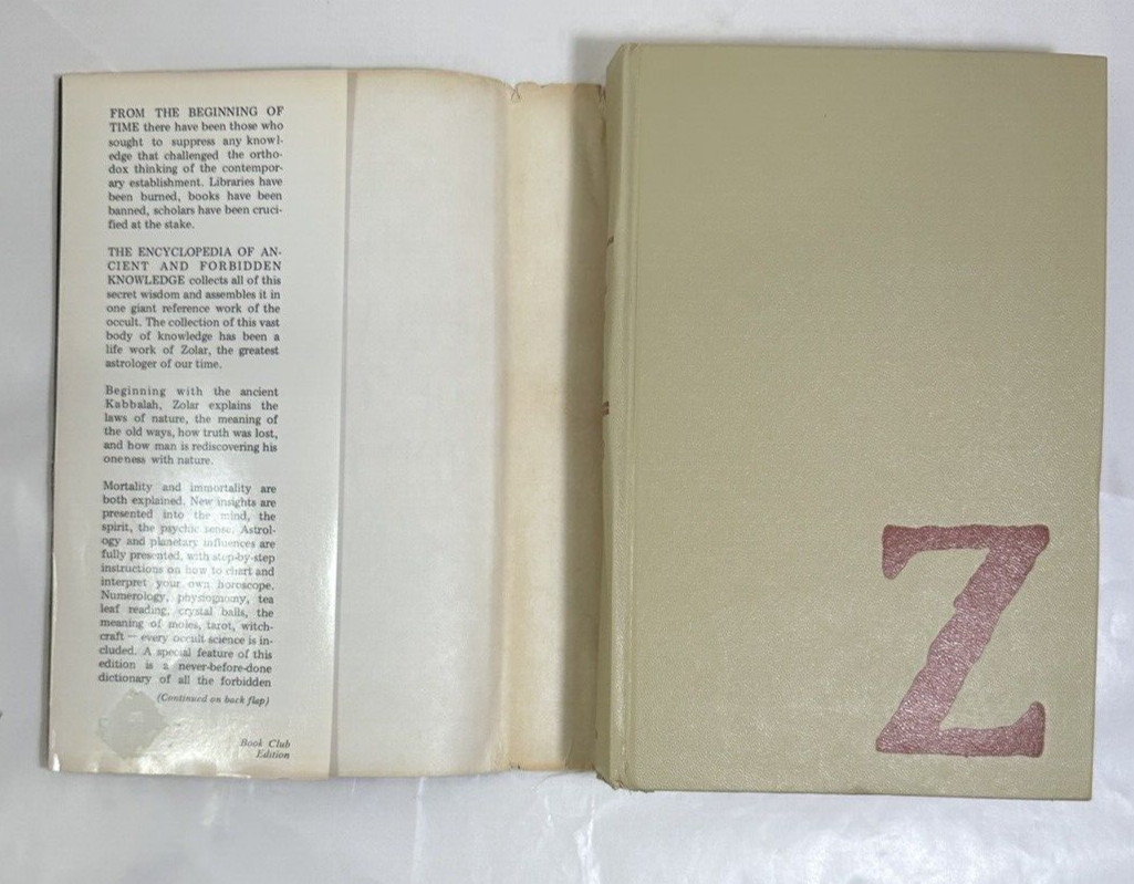 The Encyclopedia of Ancient and Forbidden Knowledge Zolar - BC 1st Edition 1970 - Image 2