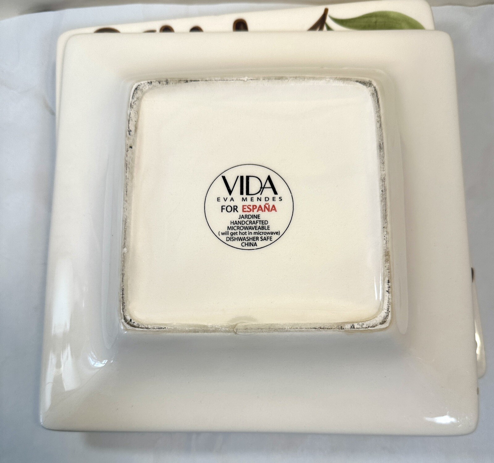 Set of 3 (Three) Vida For Eva Méndes For España Jardine 8" Square Salad Plates - Image 6