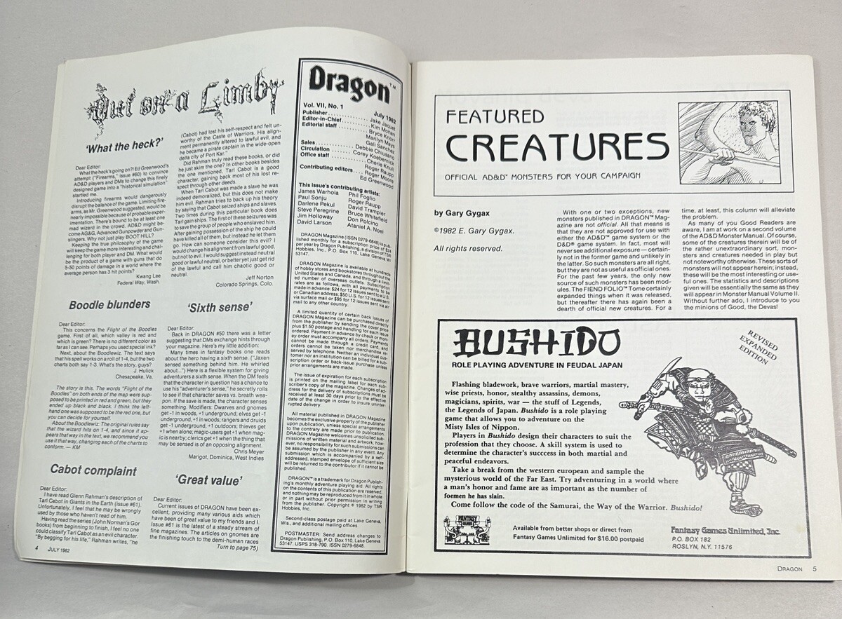 ICE Claw Law (Dragon Magazine) July 1982 First Edition - Image 2