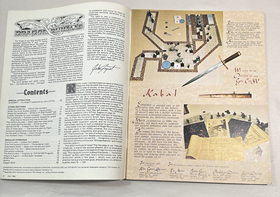 ICE Claw Law (Dragon Magazine) July 1982 First Edition - Image 3