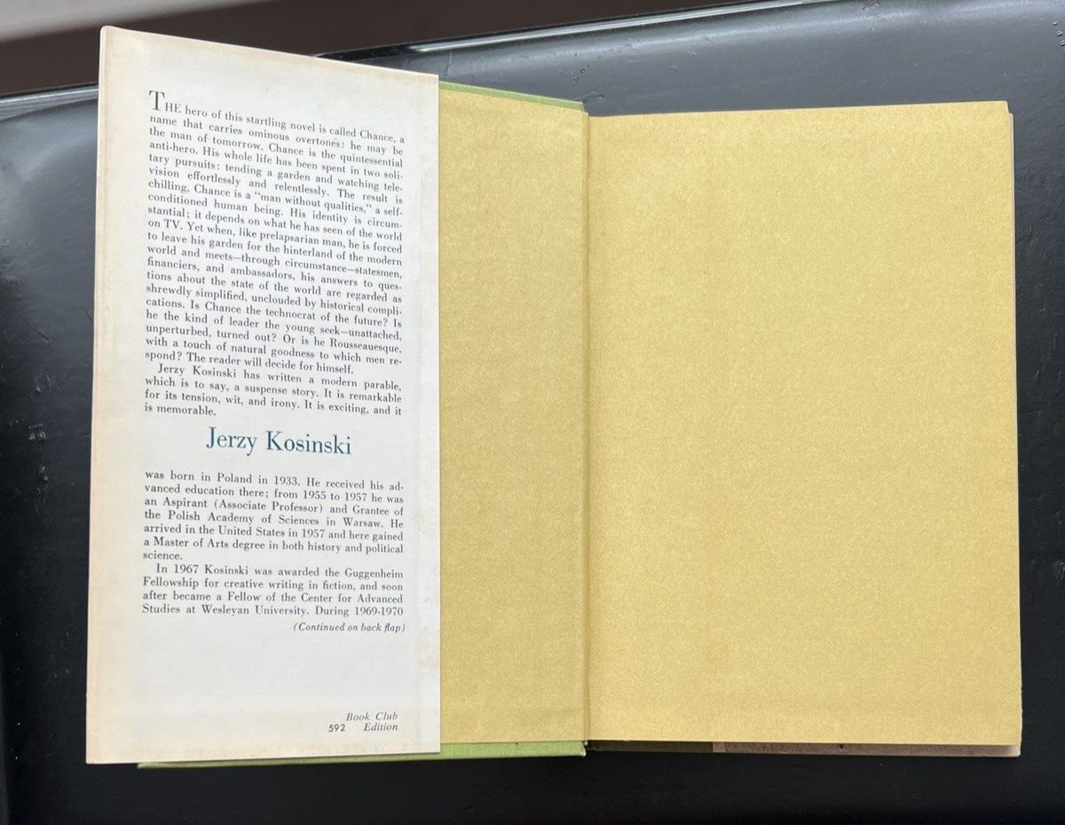 Being There by Jerzy Kosinski 1970 First Edition Hardcover Dust jacket - Image 1