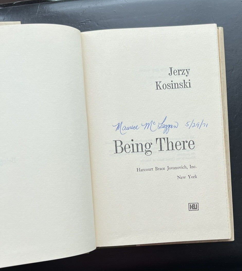 Being There by Jerzy Kosinski 1970 First Edition Hardcover Dust jacket - Image 2