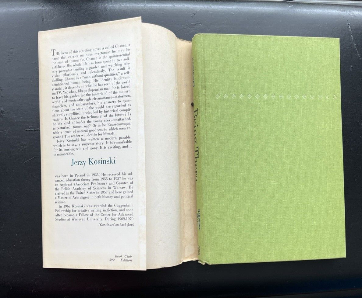 Being There by Jerzy Kosinski 1970 First Edition Hardcover Dust jacket - Image 4